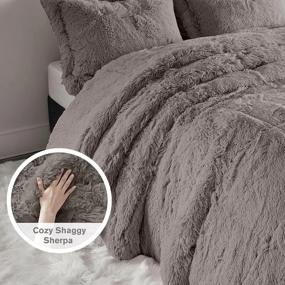 Shaggy Duvet with Quilted Box Design
